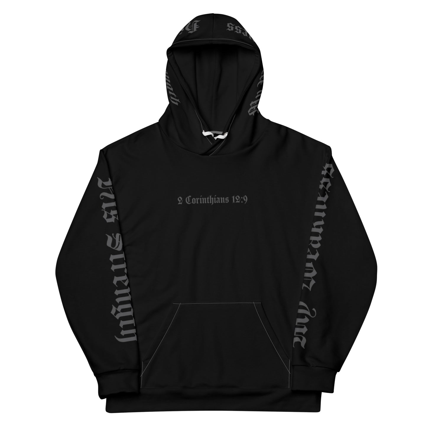 My Weakness His Strength (Black/Gray) Unisex Hoodie