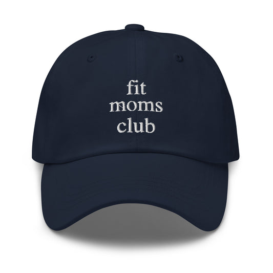 fit moms club (White Embroidered) Dad hat