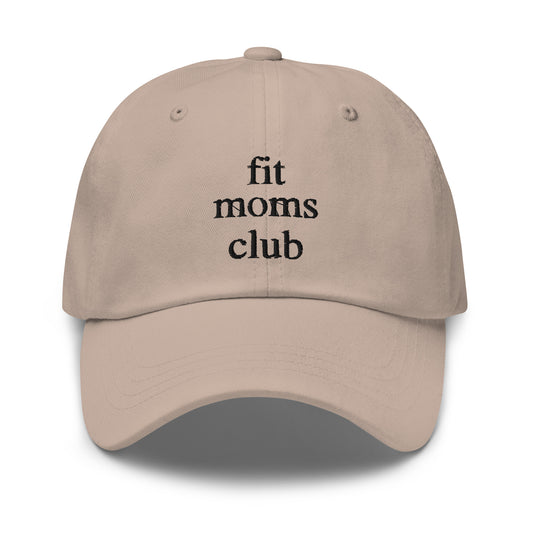 fit moms club (Black Embroidered) Dad hat