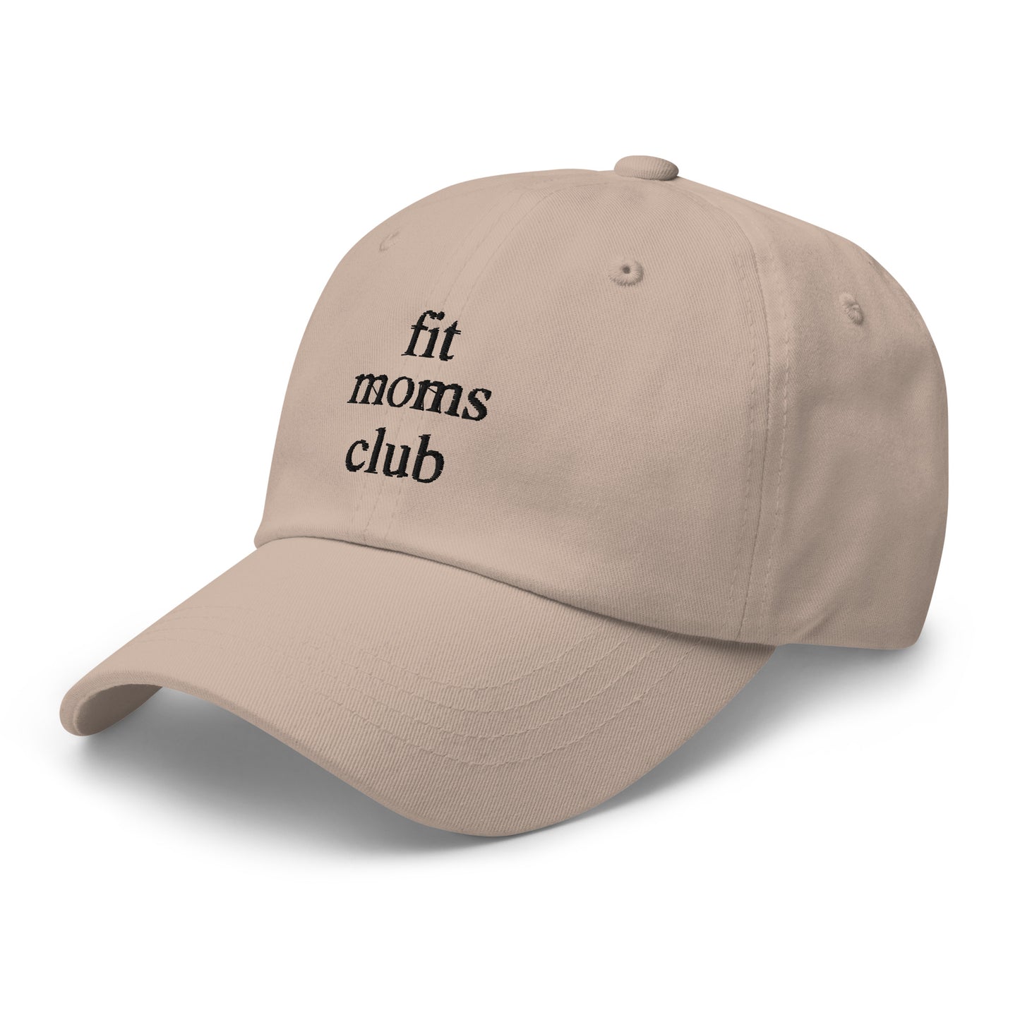 fit moms club (Black Embroidered) Dad hat