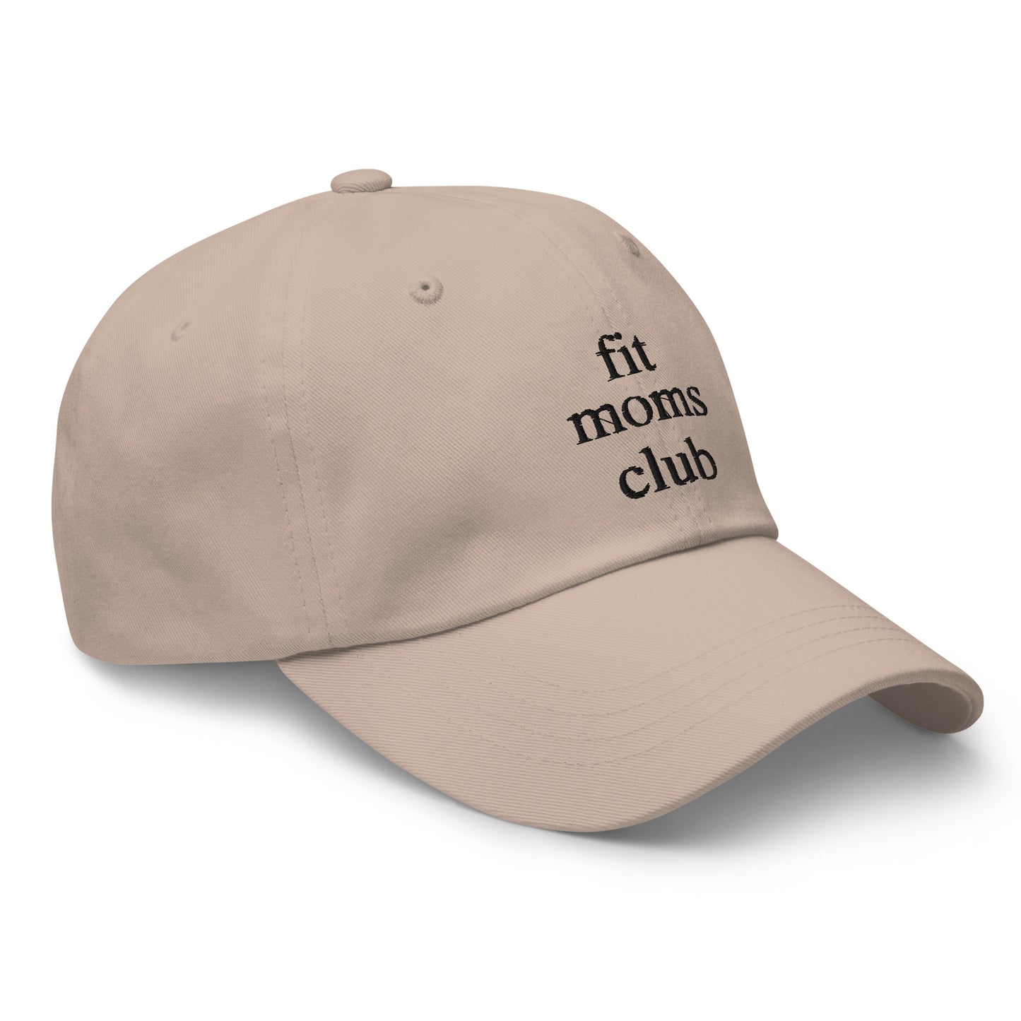 fit moms club (Black Embroidered) Dad hat