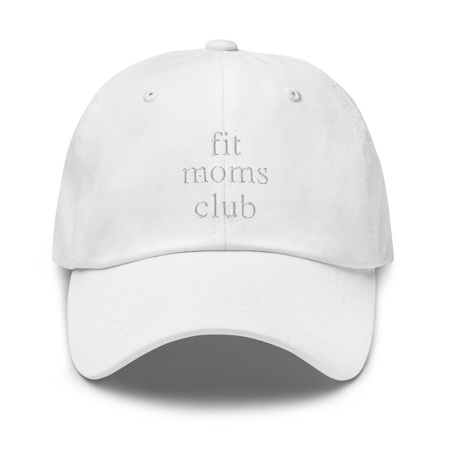 fit moms club (White Embroidered) Dad hat