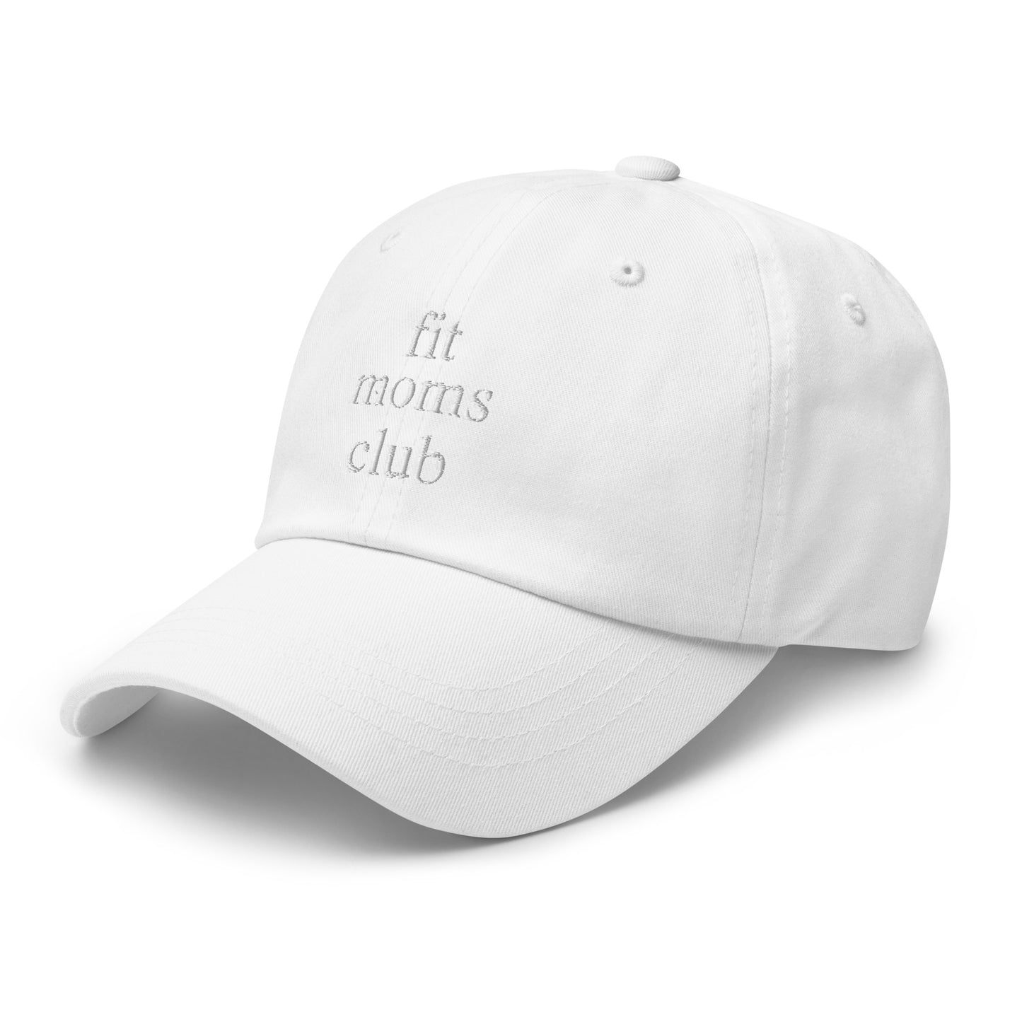 fit moms club (White Embroidered) Dad hat