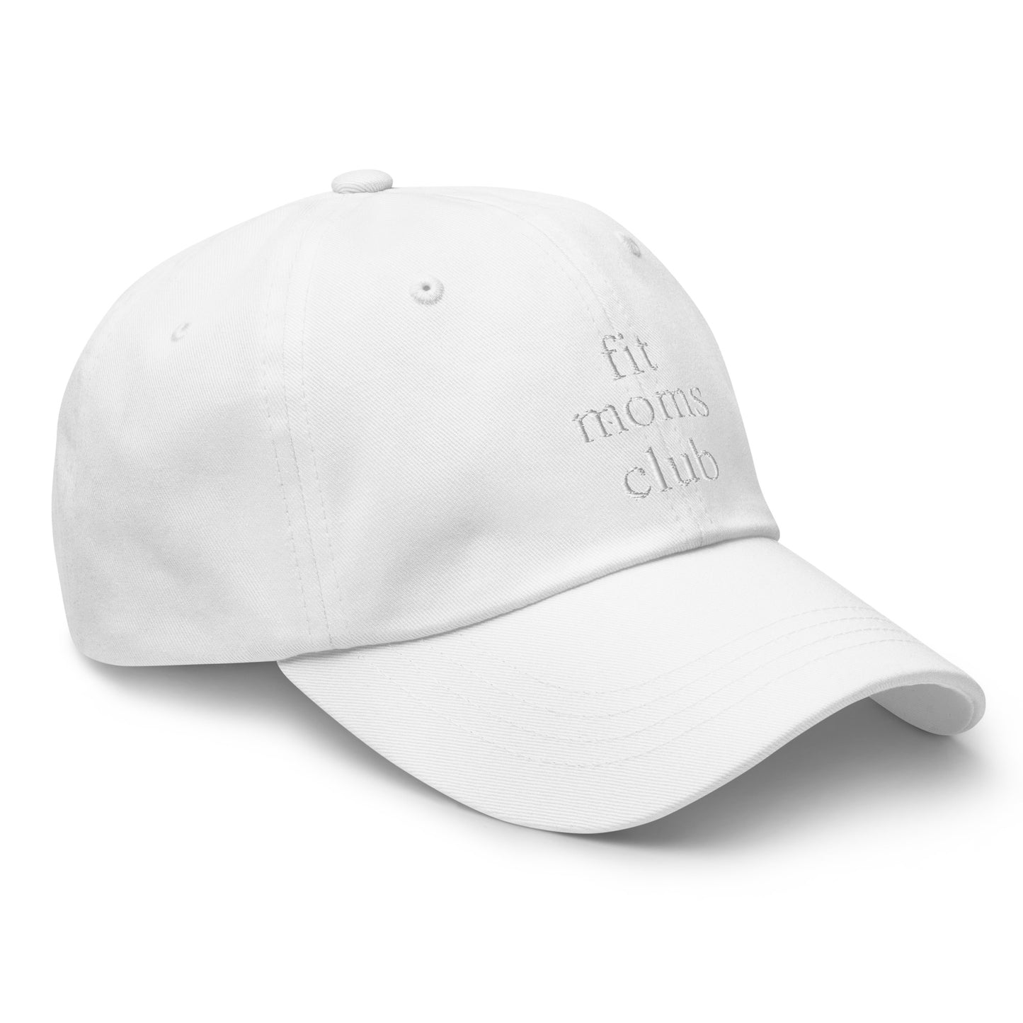 fit moms club (White Embroidered) Dad hat