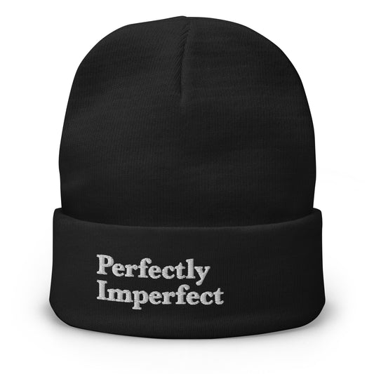 Perfectly Imperfect Embroidered Beanie