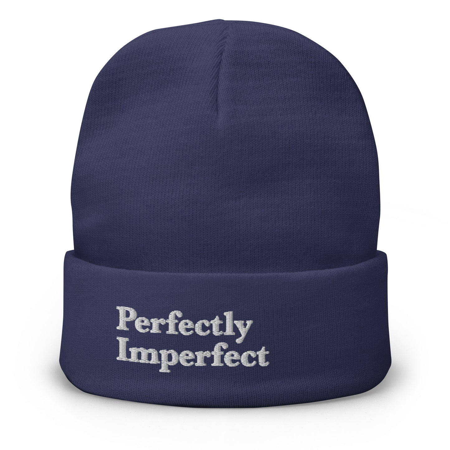 Perfectly Imperfect Embroidered Beanie