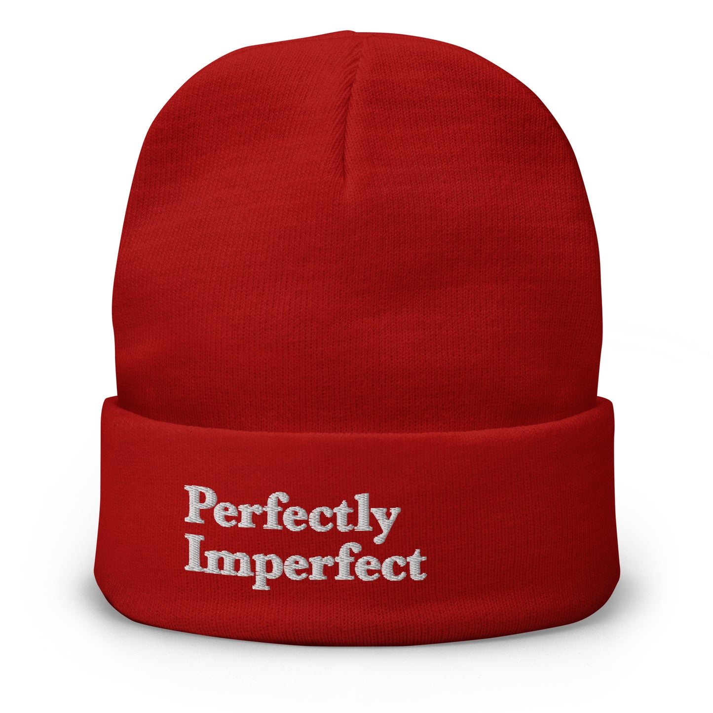 Perfectly Imperfect Embroidered Beanie