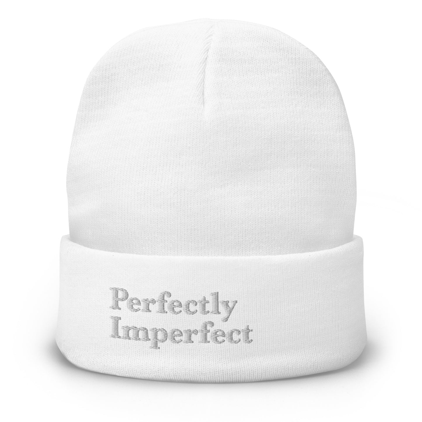 Perfectly Imperfect Embroidered Beanie