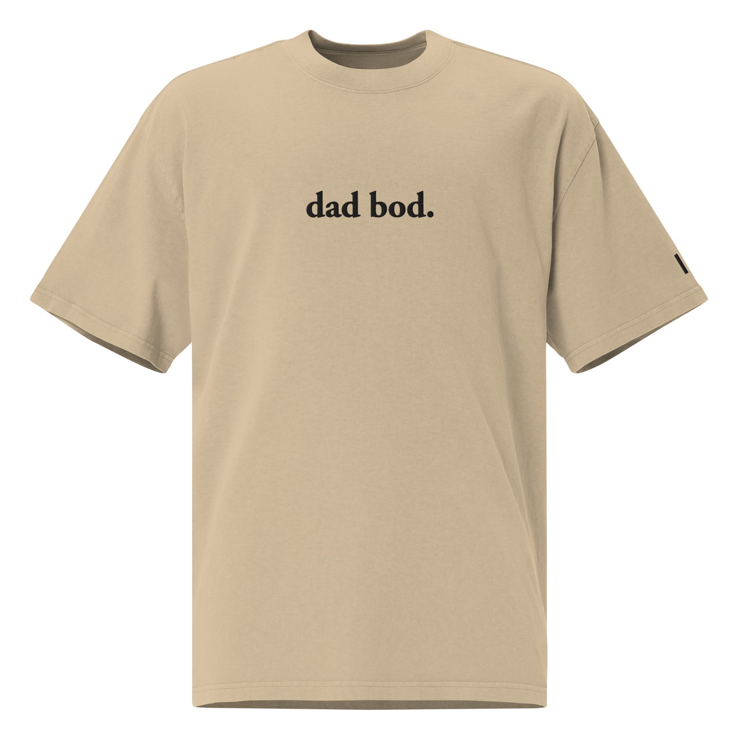 dad bod. (Black Embroidered) Oversized faded t-shirt