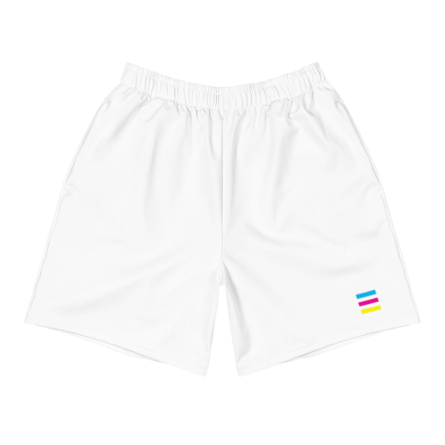 White Designer Athletic Shorts