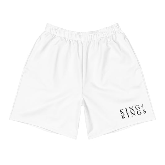 King of Kings White Athletic Shorts