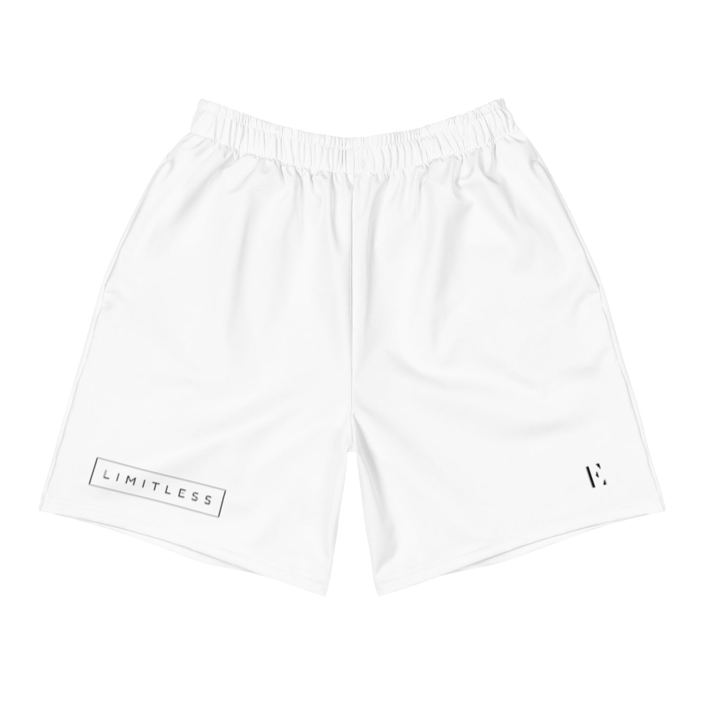 LIMITLESS White Athletic Shorts