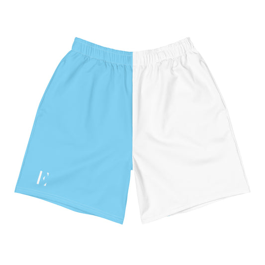Elementary Threads (White/Blue) Two Tone Athletic Shorts