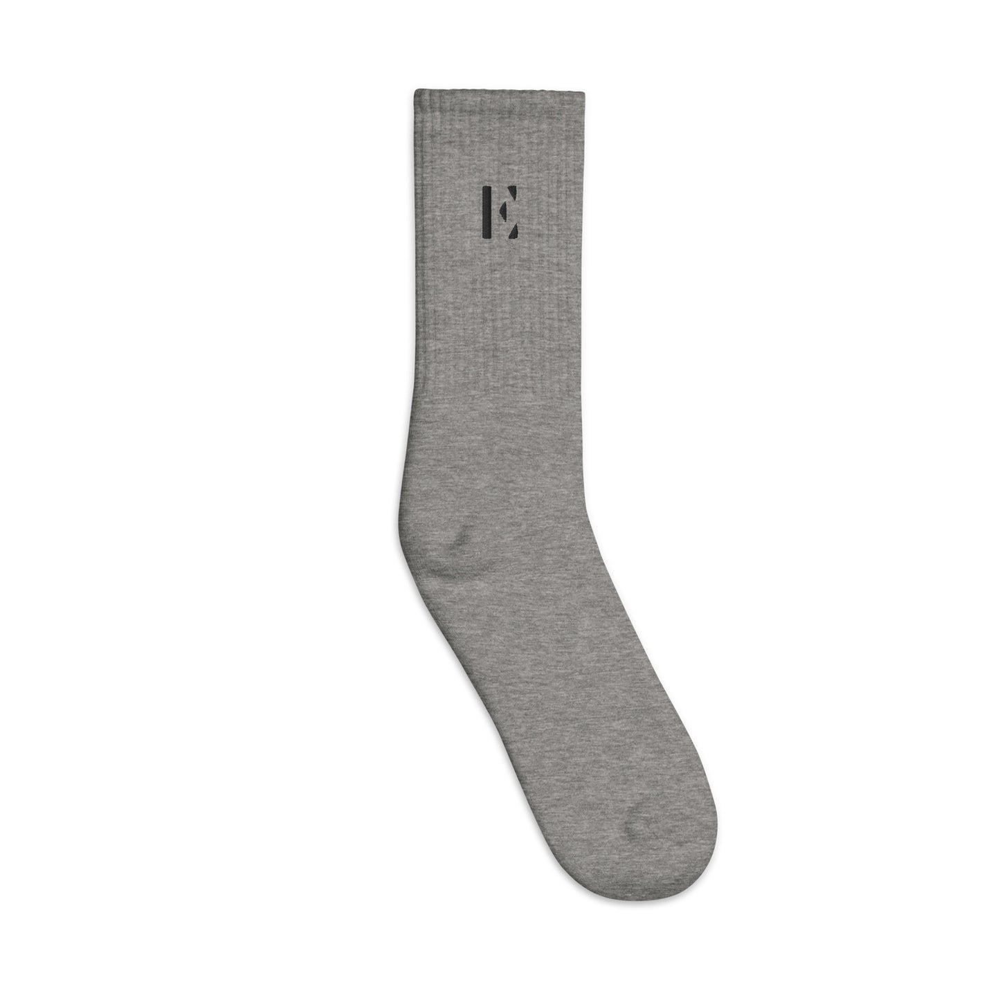 Elementary Threads Black Embroidered socks