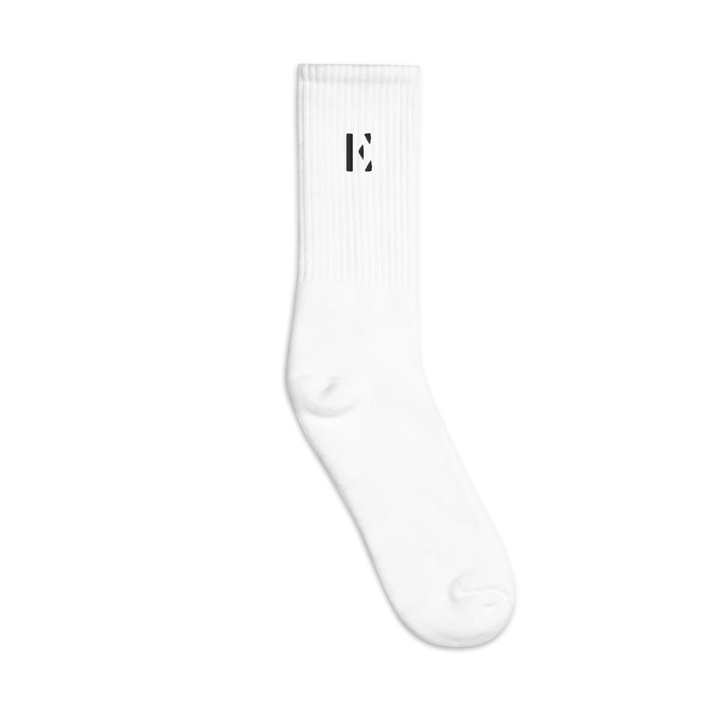 Elementary Threads Black Embroidered socks