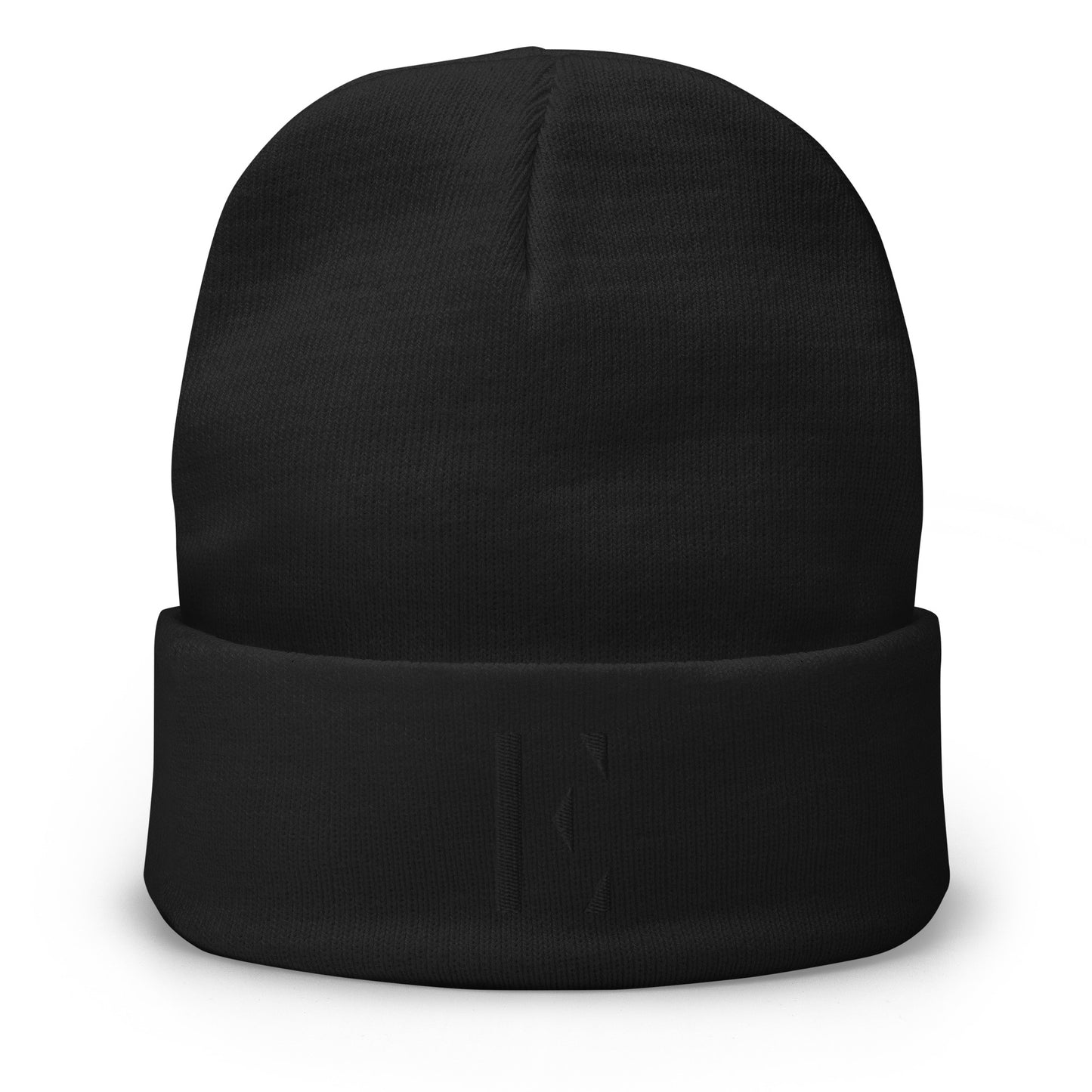 Elementary Threads Black Embroidered Beanie