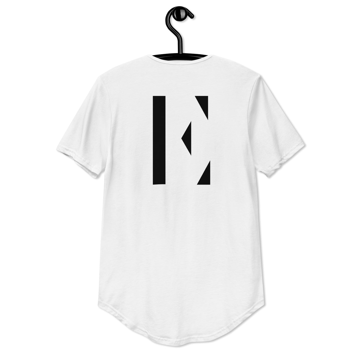 White Elementary Threads Curved Hem T-Shirt