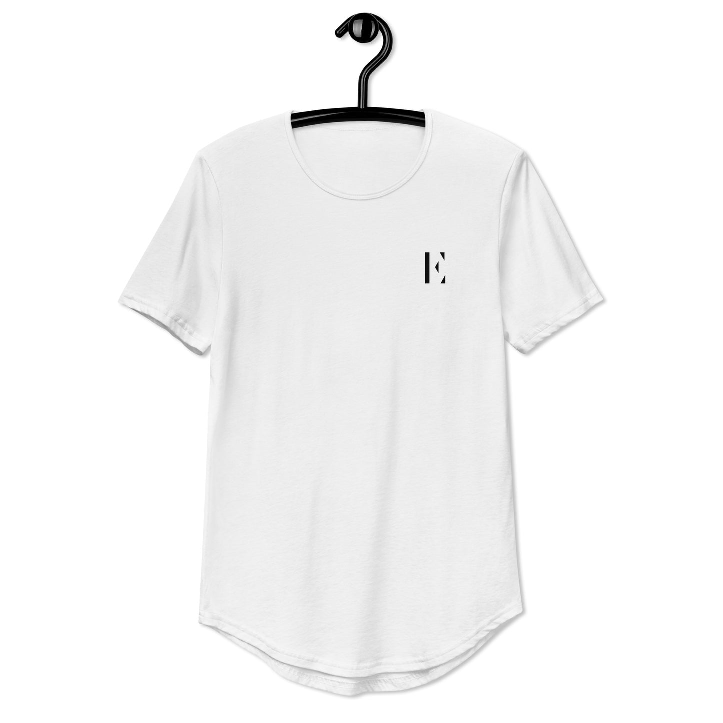 White Elementary Threads Curved Hem T-Shirt