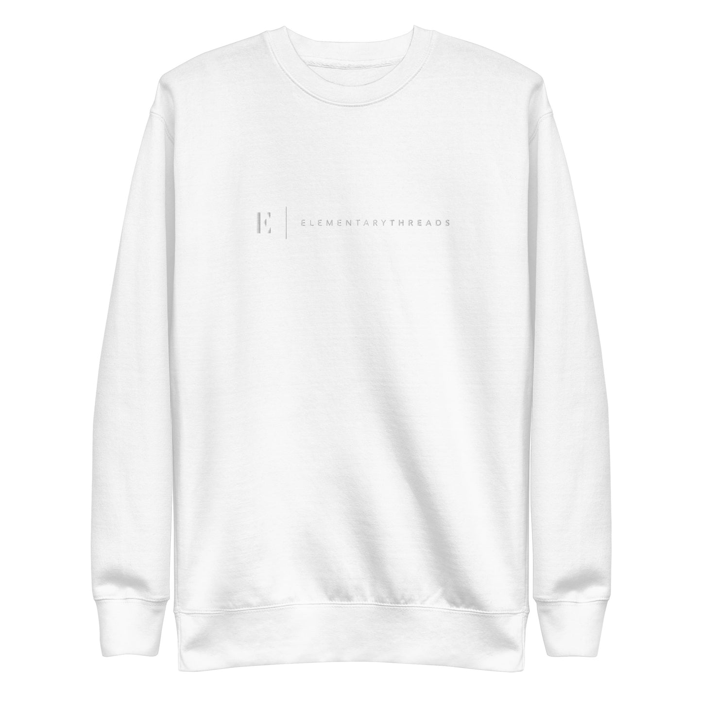 Elementary Threads Premium White Embroidered Sweatshirt V2