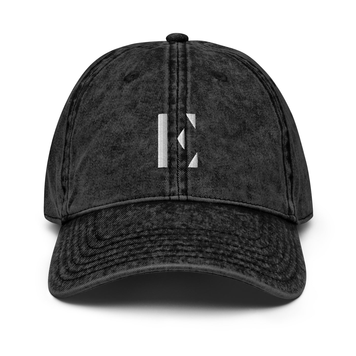 Elementary Threads White Embroidered Vintage Cotton Twill Cap