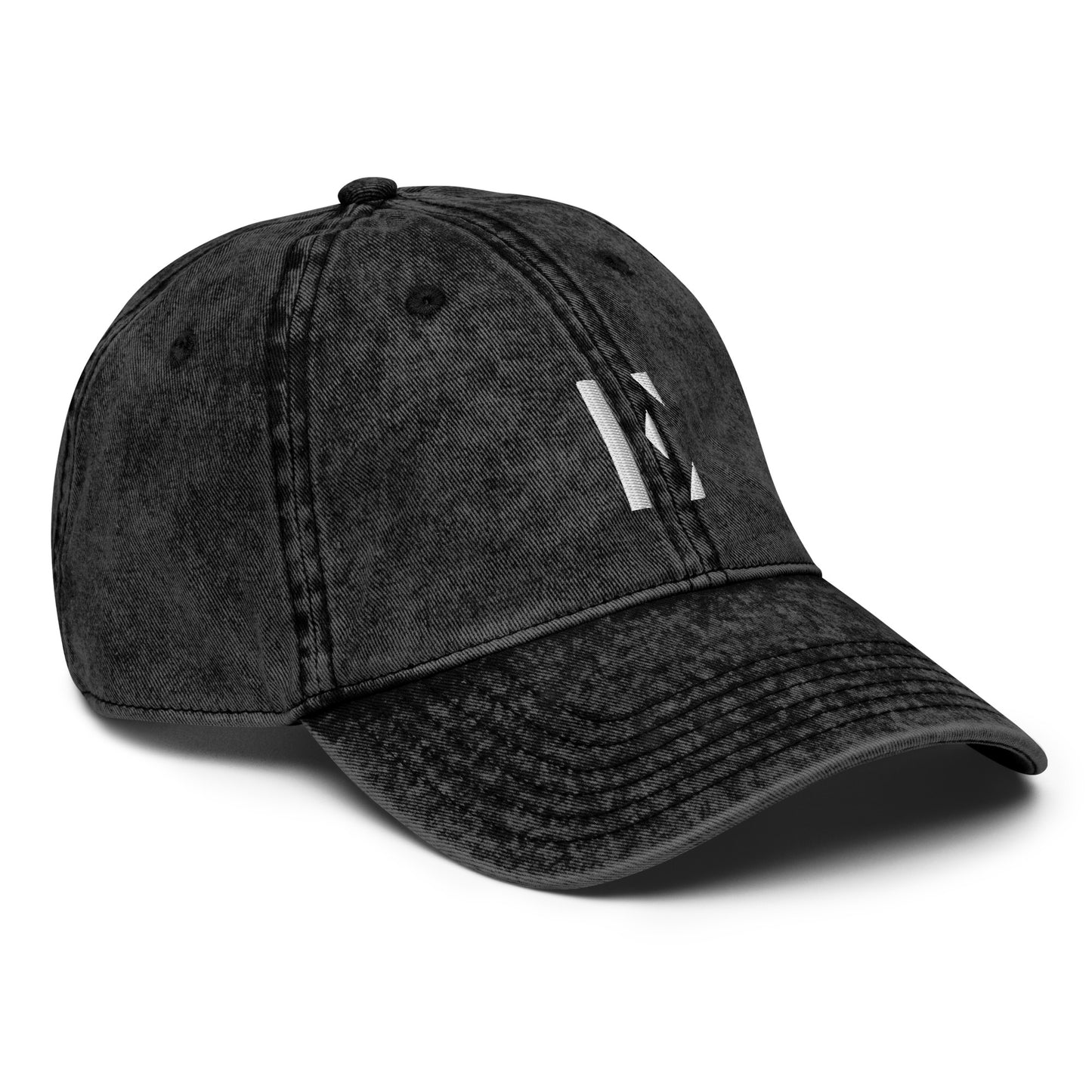 Elementary Threads White Embroidered Vintage Cotton Twill Cap