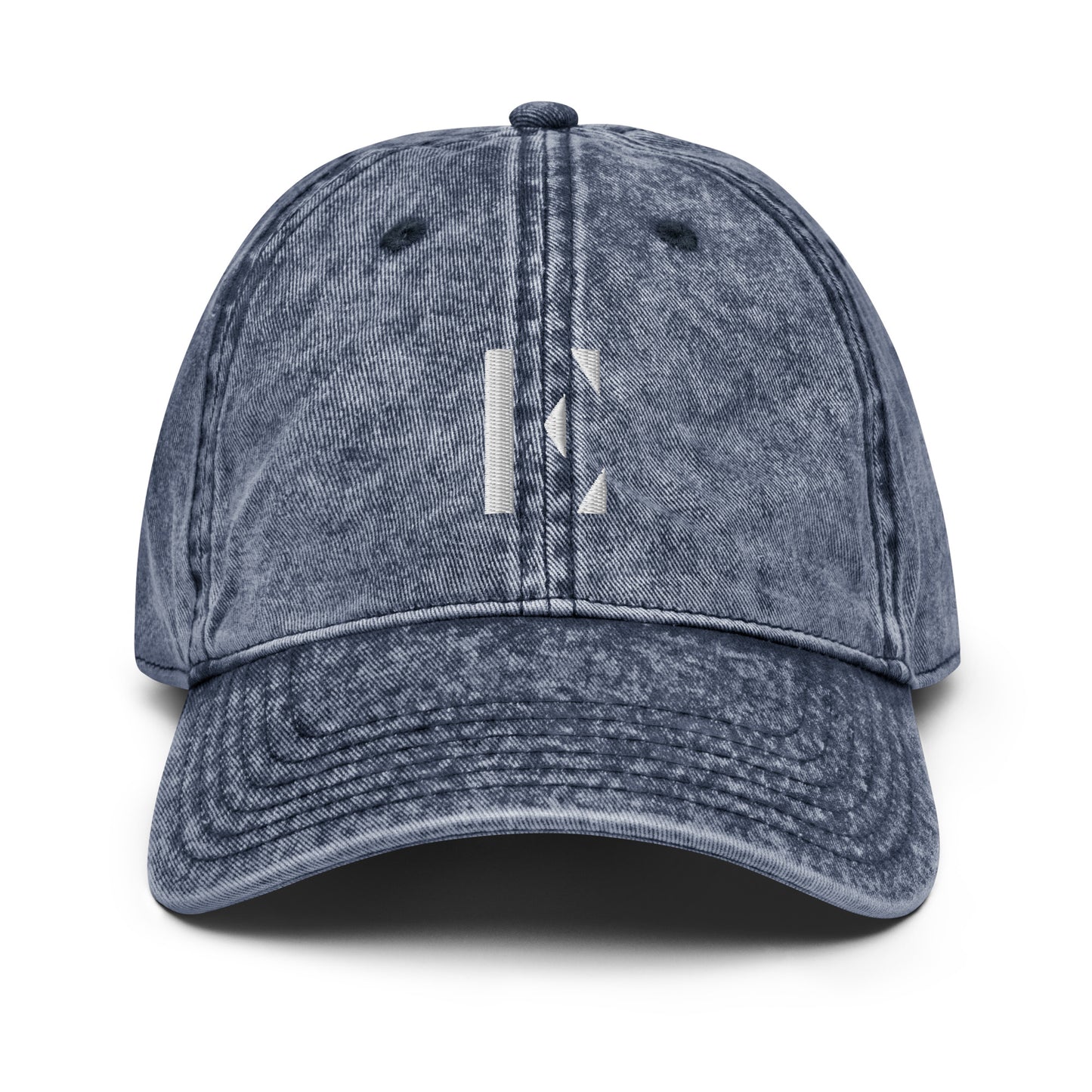 Elementary Threads White Embroidered Vintage Cotton Twill Cap